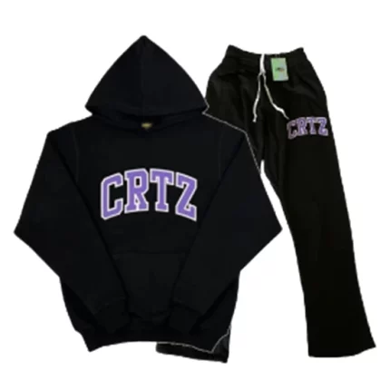 Corteiz Dropout Tracksuit Black/Purple