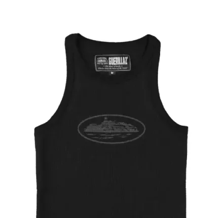 Corteiz Tank Top Guerillaz* Women Triple Black