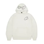 Corteiz Satin C Star Applique Hoodie Off White