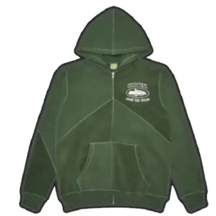 Corteiz Superior V2 Zip Hoodie Forest Green