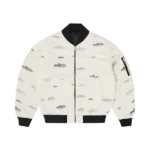 Corteiz REVERSIBLE BOMBER JACKET OFFWHITE BLACK