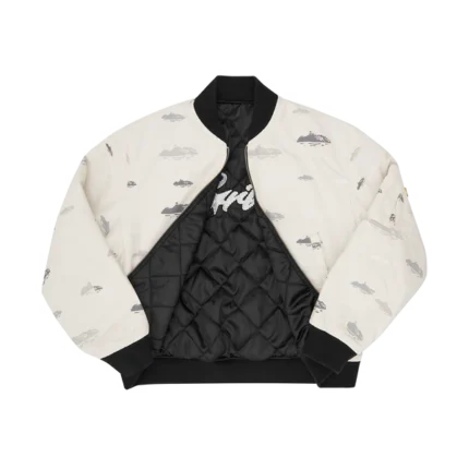 Corteiz REVERSIBLE BOMBER JACKET OFFWHITE BLACK