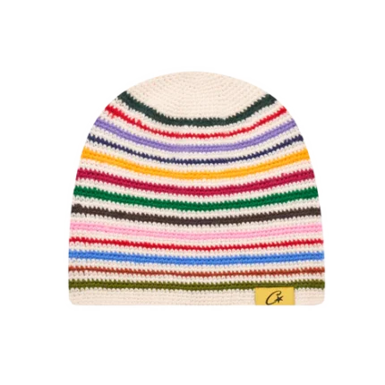 CROCHET BEANIE [WHITE MULTI]