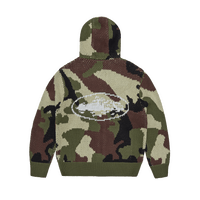 ALCATRAZ HEAVY KNIT ZIP HOODIE [CAMO]