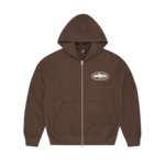 ISLAND PUFF PRINT ZIP HOODIE [BROWN]